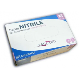 Carton gants d'examen nitrile - non poudrés