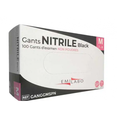 Gants d'examen nitrile - non poudrés