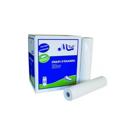 Drap d'examen  50 x 38 cm - 12 rouleaux / carton